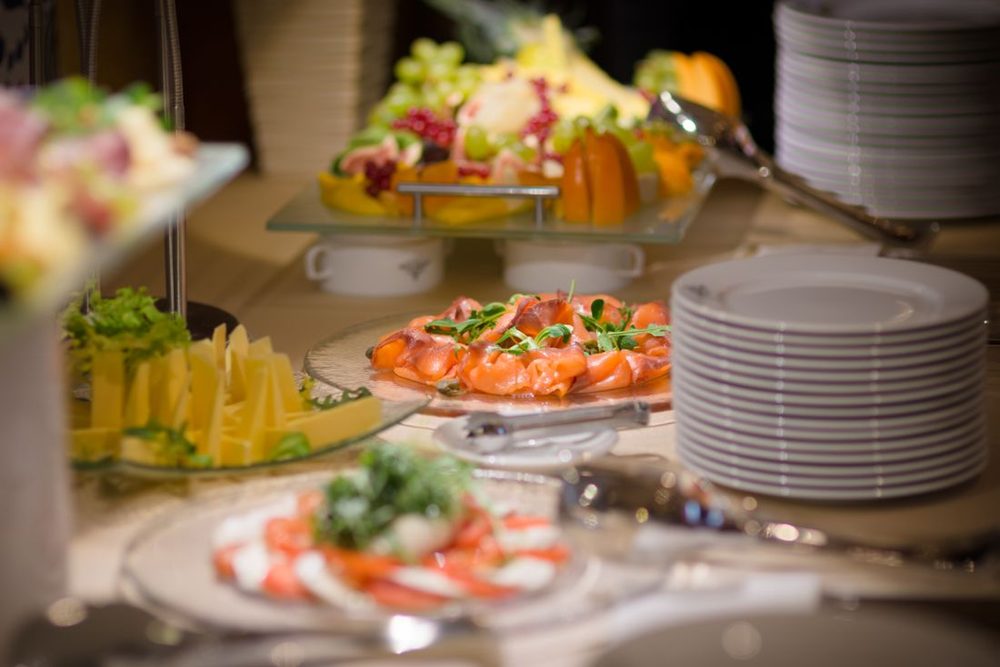 Menu 6 Special VIP Menu &mdash; a formal buffet laid out for a corporate function
